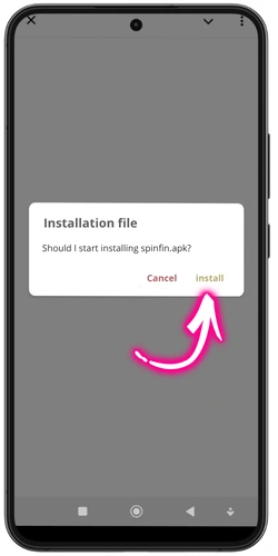 Install Big Bass Bonanza APK file confirmation screen Android